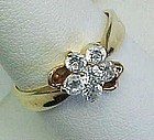 Clear Rhinestone Flower Ring