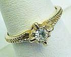 Pretty Solitaire Rhinestone Ring
