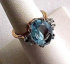 Beautiful Imitation Blue Topaz Ring