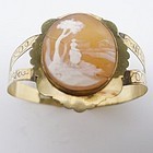 Victorian Gold Fill Shell Cameo Bracelet