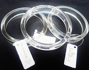 Three Sobral Clear Resin Bangles - Buy 1 or All 3