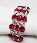 Staret Red and Clear Rhinestone Bracelet - Gorgeous