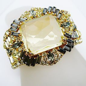 Alice Caviness Huge Jeweled Bangle Bracelet