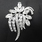 Large Sparkling Rhinestone Flower Brooch by Exquisite