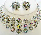 Sparkling Aurora Borealis Necklace and Earrings set