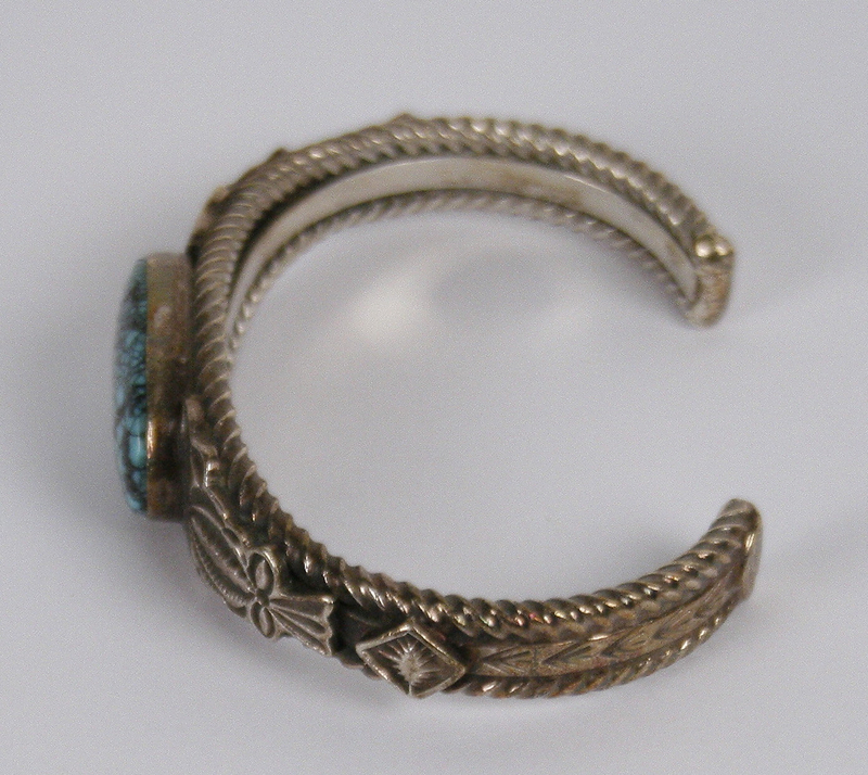 Navajo Turquoise and Silver bracelet by Sunshine Reeves