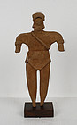 Pre Columbian Colima Culture Warrior Statue