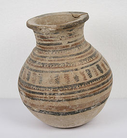 Ancient Indus Valley Culture Decorated Pottery Vessel