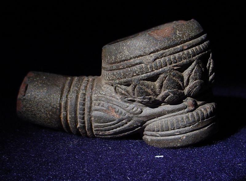 Khmer or Champa pottery pipe