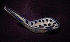19th Century Blue and White Chinese Porcelain Spoon