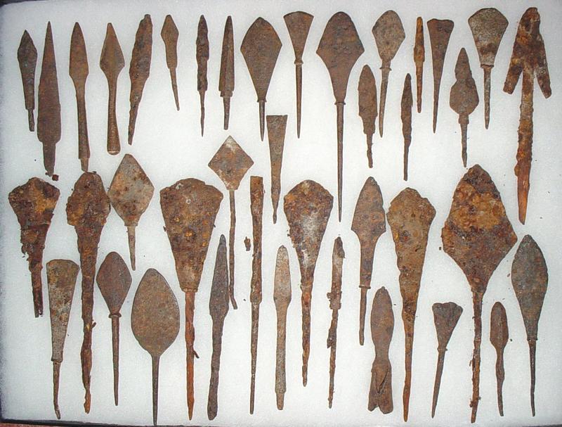Collection of Ancient Chinese Iron Arrowheads