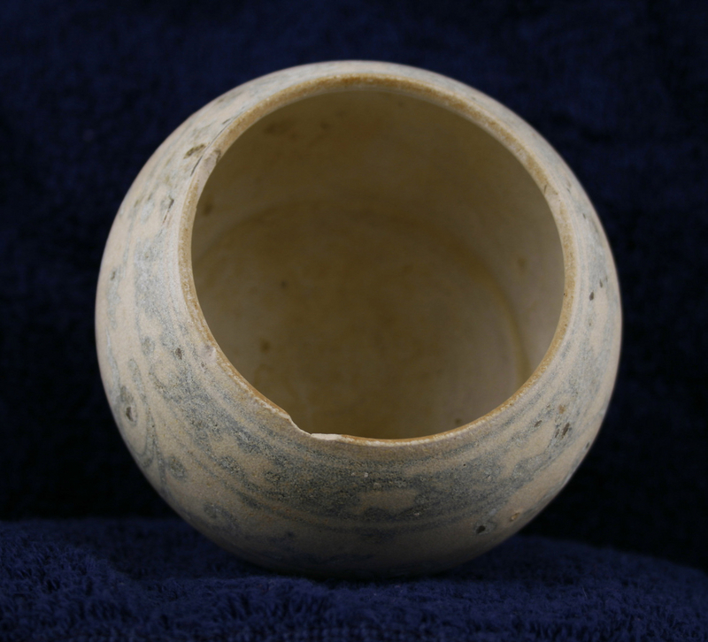 Unique Globular Hoi An Blue and White Porcelain Pot