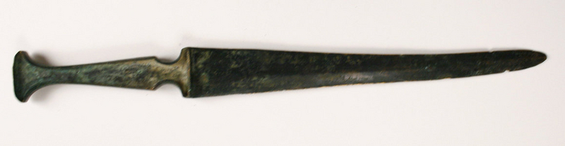 Very Large Heavy Luristan Bronze Flanged hilt dirk
