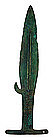Decorated Bronze Dagger Ancient Qiang Minority