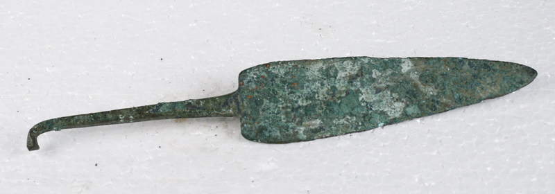 Ancient Bronze Rat Tail Dagger
