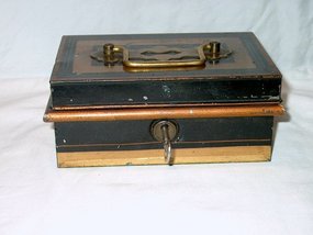 Victorian Toleware Change Box; c. 1890