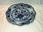 Early Victorian Ironstone Flow Blue Plate