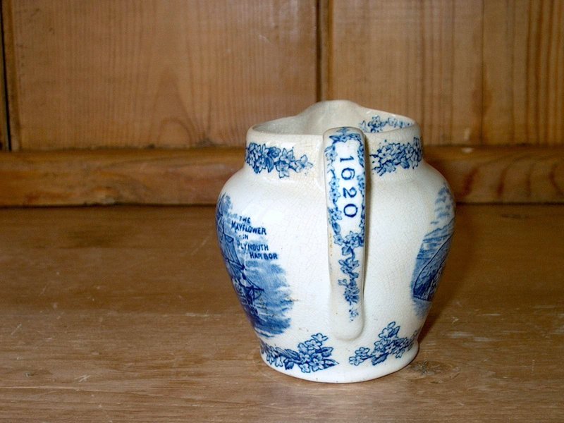 Staffordshire Pilgrim and Plymouth Rock Creamer