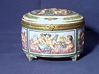 Capo di Monte Porcelain Bronze Hinged Box