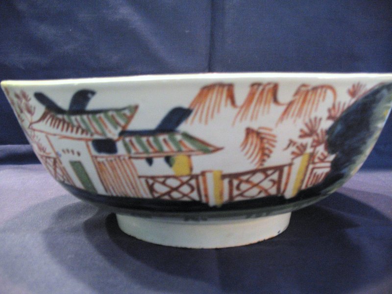 English Pearlware Bowl Pratt Colors