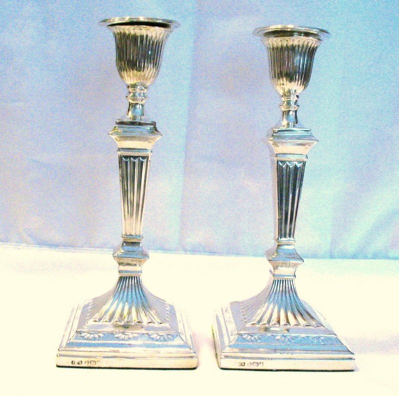 Victorian English Sterling Silver Candlesticks