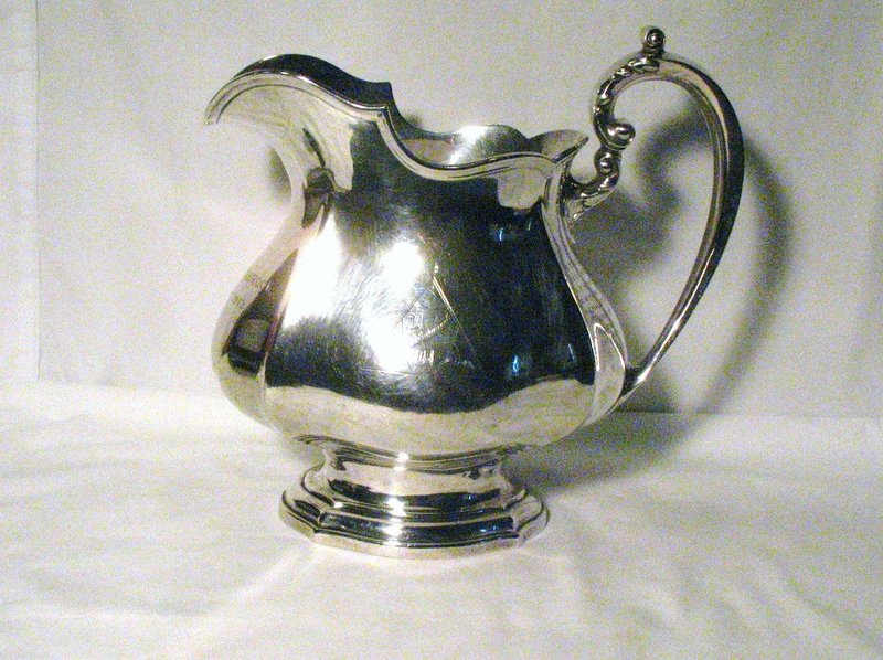 Whiting Sterling Water Pitcher; Harvard Owl Club