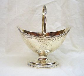 Georgian Silver Sugar Basket or Sweetmeat Basket