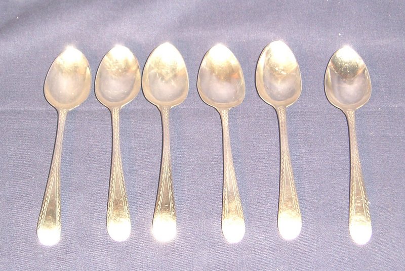 Matched Set of Six Georgian Silver Coffee Spoons; 1792