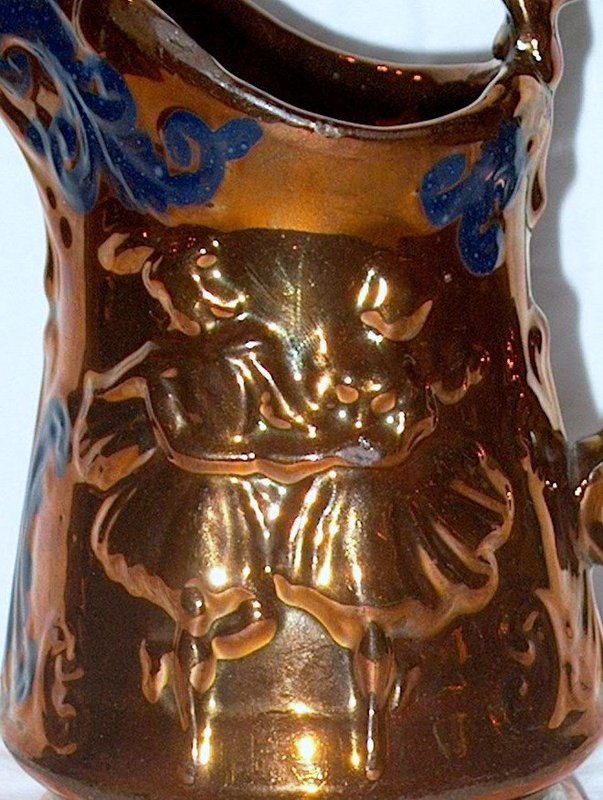 Early Victorian Copper Lustre Pitcher