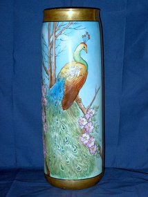 Magnificent Large Lenox Belleek Vase Artist Signed