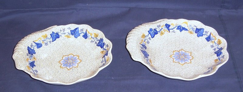 Pair of Spode Georgian  Shaped Dishes