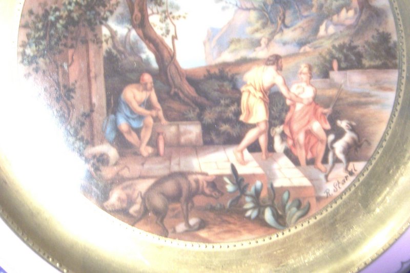German Cabinet Plate Odysseus and Telemachos