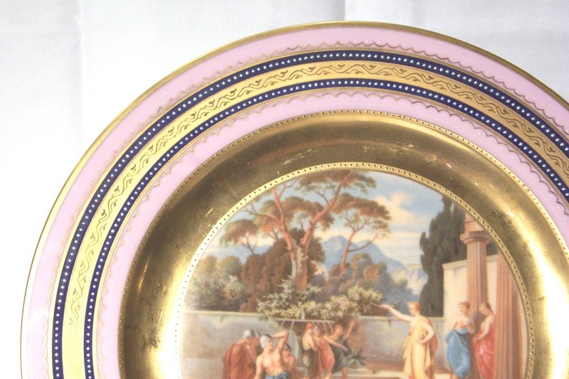 German Cabinet Plate Odysseus and Telemachos