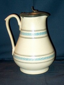Victorian Milk or Syrup Jug ; Greek Key Pattern