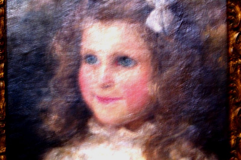 Victorian Oil on Canvas Portrait of a Young Girl