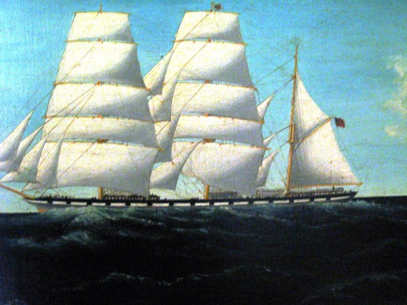 Alexander Fleming Oil on Masonite Sailing