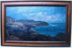 James Heron Scottish Seascape with Rocky Coast