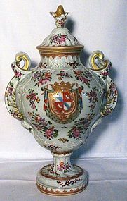Large Samson Armorial Covered Urn