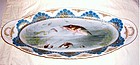 Large Limoges Porcelain Hand Painted Fish Set