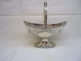 Large Georgian Silver Sugar Basket 1785