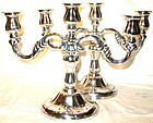 German Silver Three Arm Candelabra