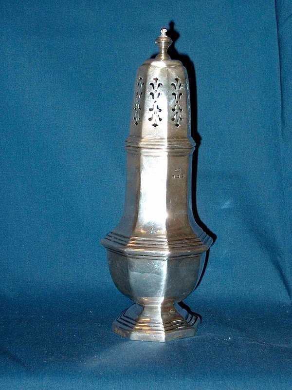 Sterling Sugar Caster or Muffineer; Mappin &amp; Webb