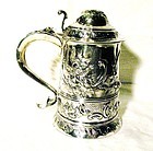 Georgian Sterling Silver Lidded Tankard 1777