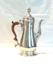 George II Sterling Silver Coffee Pot 1753