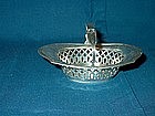 Sterling Silver Nut Basket With Handle