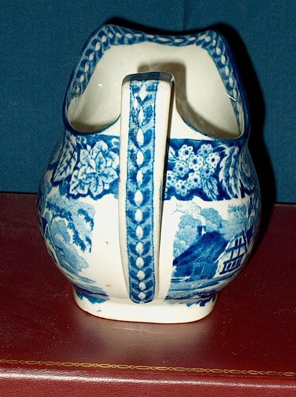 Staffordshire Blue and White Creamer