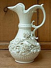 Belleek (Irish) Ewer; Applied Flowers