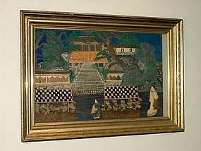 Oriental Diorama of a Village Scene