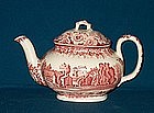 Enoch Wood Teapot of "Nunney Castle"