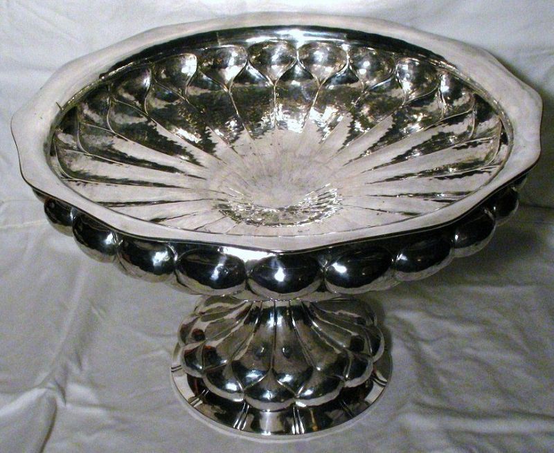 Large German Silver Center or Fruit Bowl